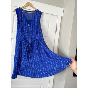 Rebel x Angels Plus Size 2x Royal Blue Sleeveless Dress with Zipper Detail